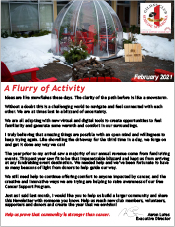 Photo of February 2021 Gilda's Club Simcoe Muskoka GildaGram newsletter