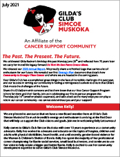 Photo of July 2021 Gilda's Club Simcoe Muskoka GildaGram newsletter