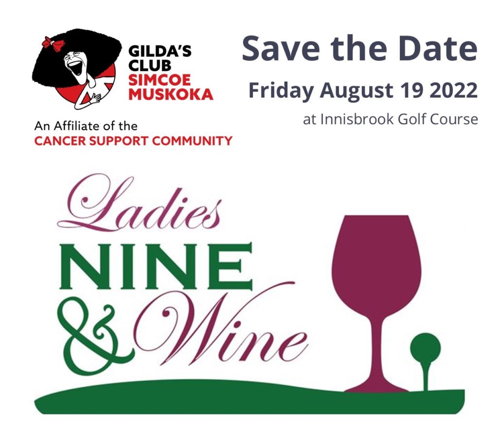 Photo of Gilda's Club Simcoe Muskoka nine and wine 2022 save the date